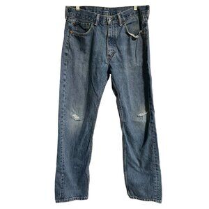 Levis 505 Mens Blue Denim Straight Leg Jeans Size 32 Measures 32x31